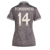 Camisa de Futebol Real Madrid Aurelien Tchouameni #14 Equipamento Alternativo Mulheres 2024-25 Manga Curta